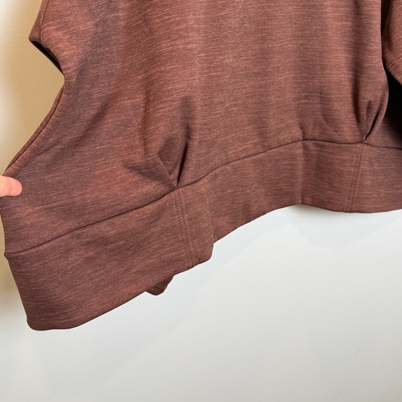 NWT Athleta Womens 3X Altitude Polartec Half Zip Sweatshirt Brown Plus Relaxed B - Picture 7 of 14